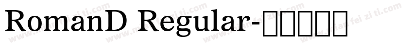 RomanD Regular字体转换